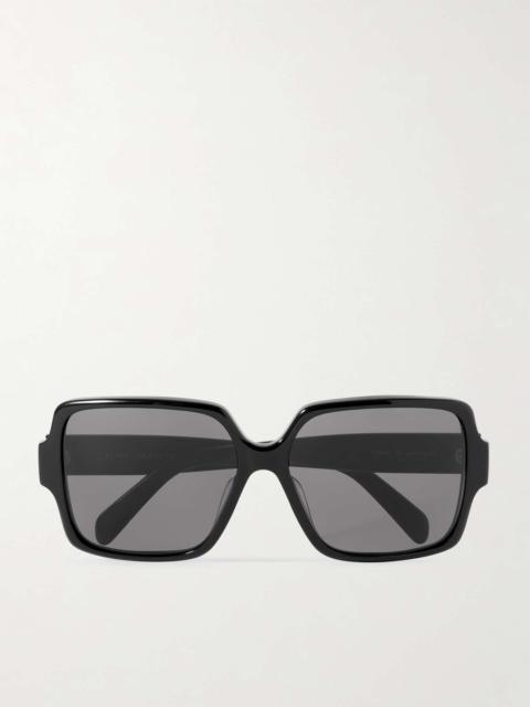 Triomphe oversized square-frame acetate sunglasses Black