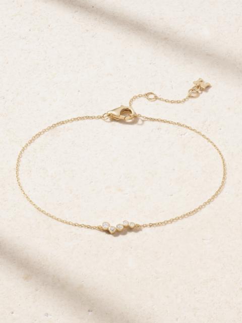 MATEO Wave 14-karat Gold Diamond Bracelet