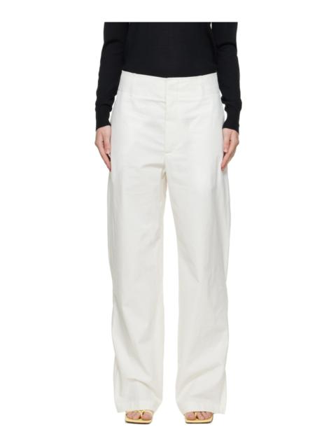 Bottega Veneta Off-White Compact Trousers