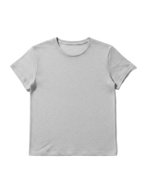AGOLDE Adine Shrunken Tee in Grey Heather