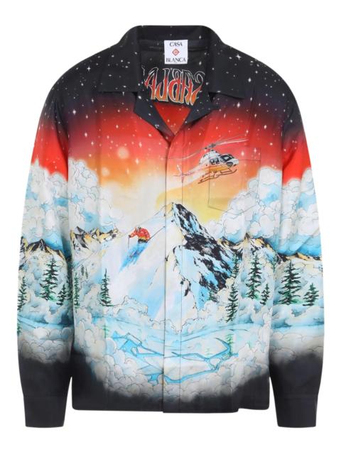 CASABLANCA ski-scene silk shirt