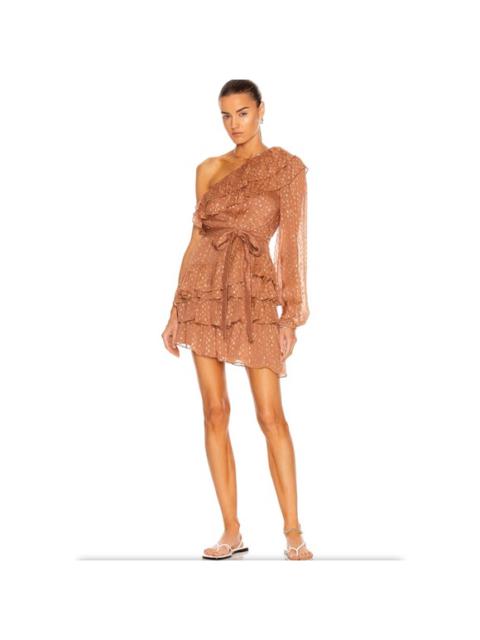 ROCOCO SAND Aine One Shoulder Belted Mini Dress