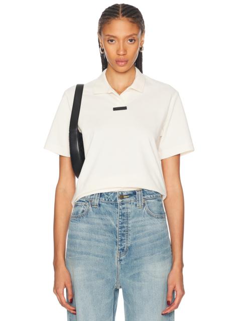 ESSENTIALS Short Sleeve Polo Top