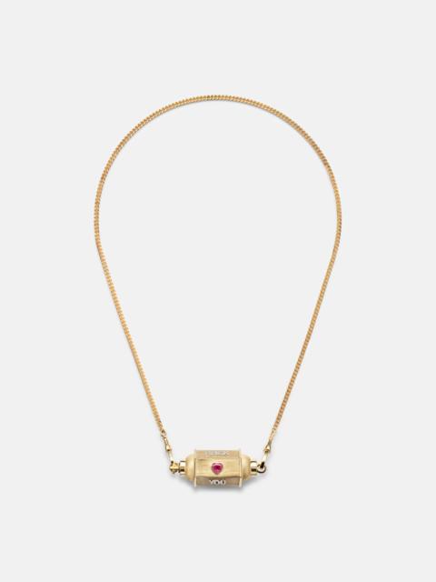MARIE LICHTENBERG Love You 18kt gold pendant necklace with diamond and ruby