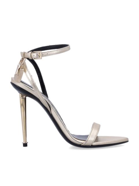 TOM FORD Tom Ford Laminated Nappa Padlock Pointy Naked Sandal