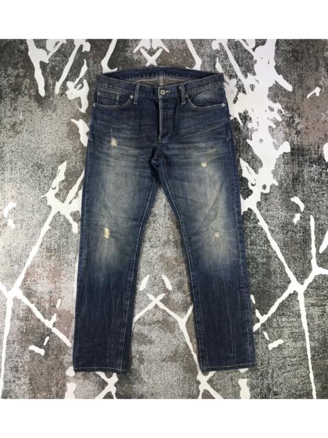 Other Designers Japanese Brand - The Stooge & Co Denim Distress Faded Blue Jeans KJ1250