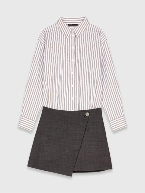 maje Rhinestone 2-in-1 cotton dress