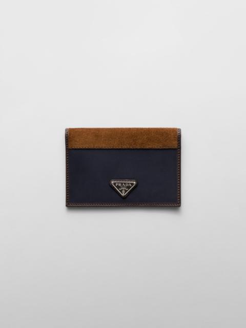 Prada Re-Nylon and leather passport holder