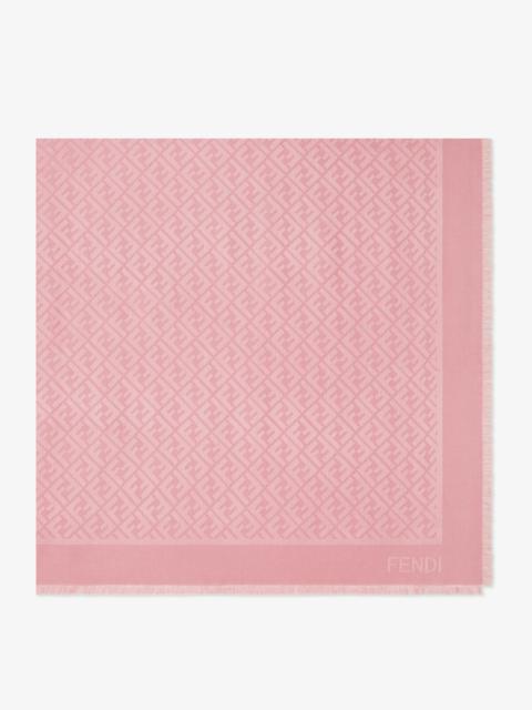 FENDI FF Shawl Pink silk and wool shawl