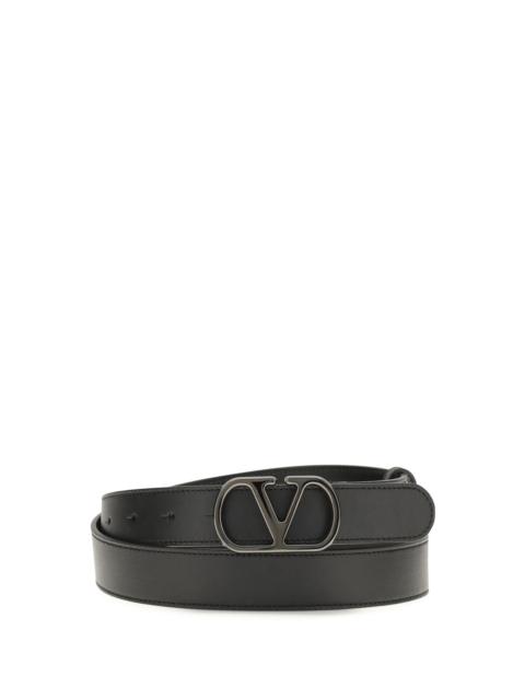 Valentino Valentino Garavani Men Vlogo Signature Leather Belt
