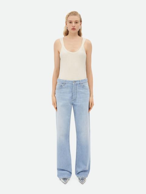Bottega Veneta Wide Leg Light-Bleached Denim