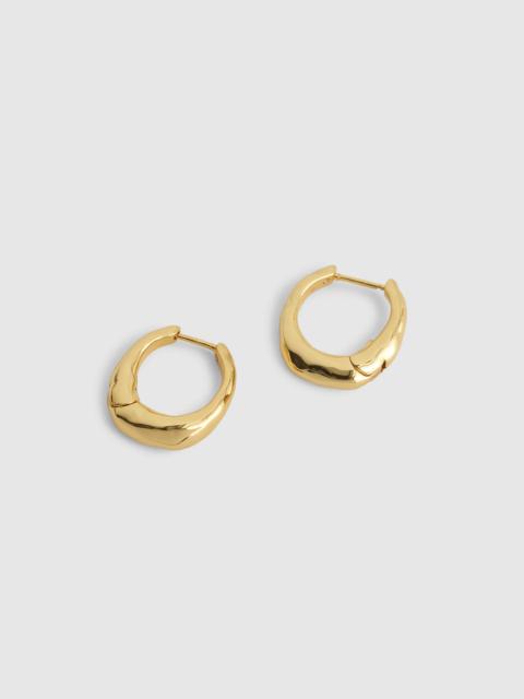 Madewell Hammered Puffy Small Hoop Earrings