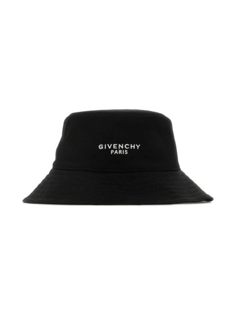 Givenchy Black Cotton Blend Bucket Hat