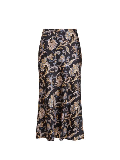 VERONICA BEARD CLOVER PAISLEY MIDI SKIRT