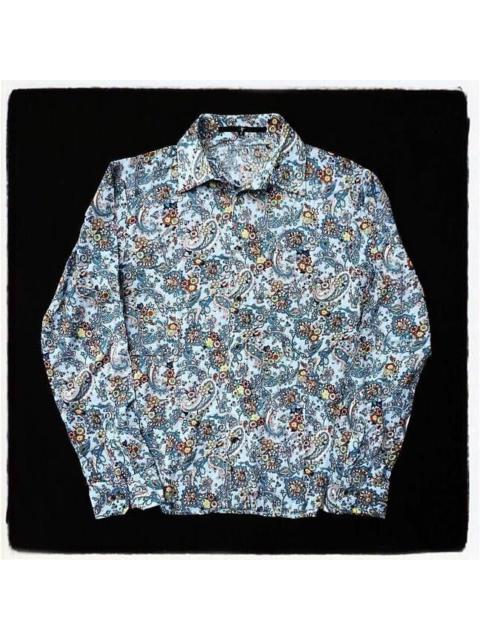 Other Designers Japanese Brand - Vtg Psychedelic Rayon Shirt Abstract Art Nouveau Japanese 2