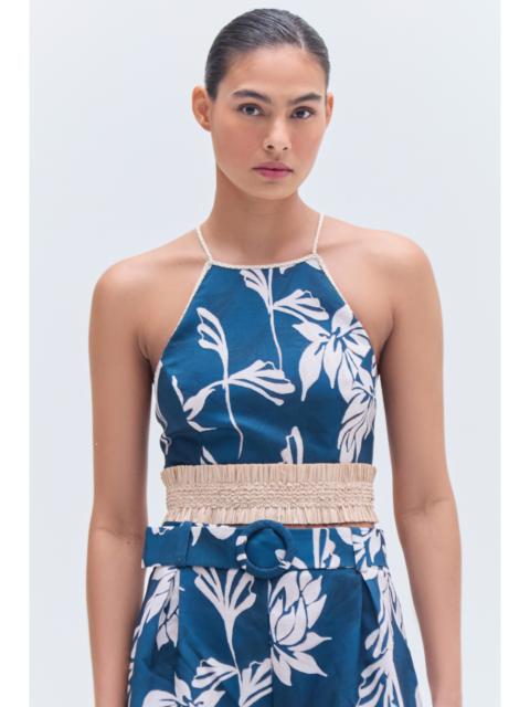 PatBO ARTICHOKE HALTERNECK TOP