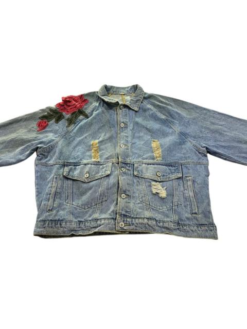 Other Designers If Six Was Nine × Japanese Brand × Le Grande Bleu (L.G.B.) - ROSE DISTRESSED BAGGY DENIM JACKET