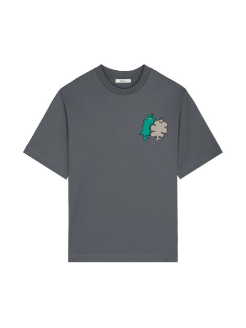 PANGAIA Mens Pangaia x Gasius Oversized T-shirt - Atmosphere Grey