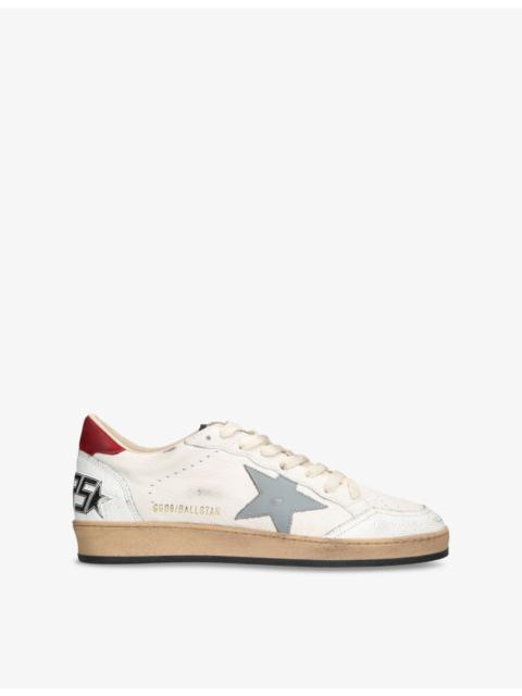 Golden Goose Ball Star contrast-sole low-top leather trainers
