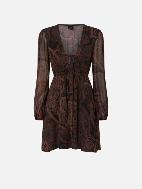 PINKO MINI DRESS WITH CASHMERE PRINT