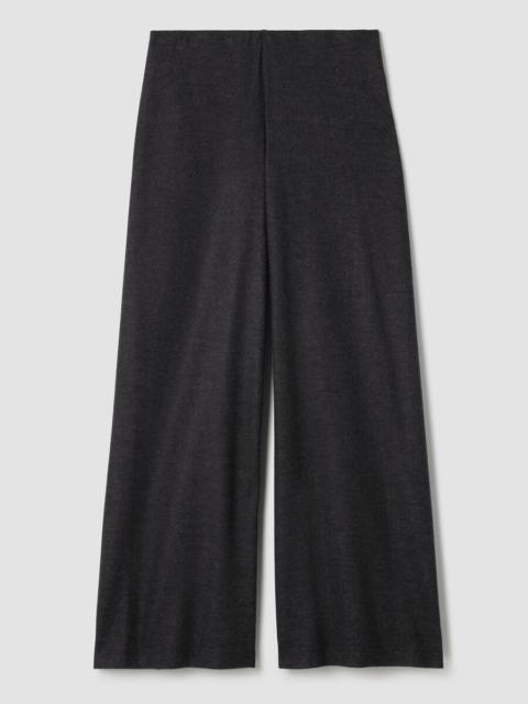 EILEEN FISHER Mélange Boiled Wool Jersey Wide-Leg Pant in Regenerative Wool