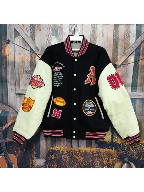 Other Designers SUPERDRY Japan Wool Leather Stadium Varsity Jacket