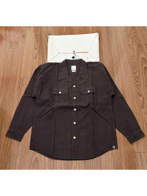 visvim visvim CONOID L/S DMGD mud dyed BLACK