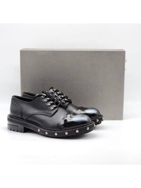 Alexander McQueen Hobnail Leather Derby Shoes EU 39 US 6 Black - NWB $2200