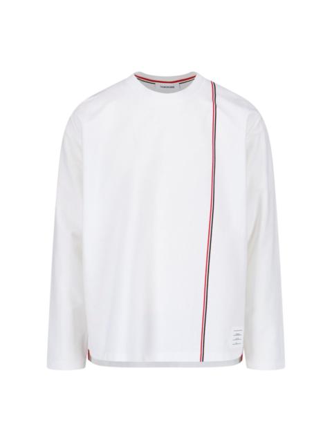 Thom Browne TRICOLOR DETAIL T-SHIRT