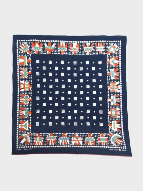 Kapital Fastcolor Selvedge Bandanna (Thunderbird) - Navy