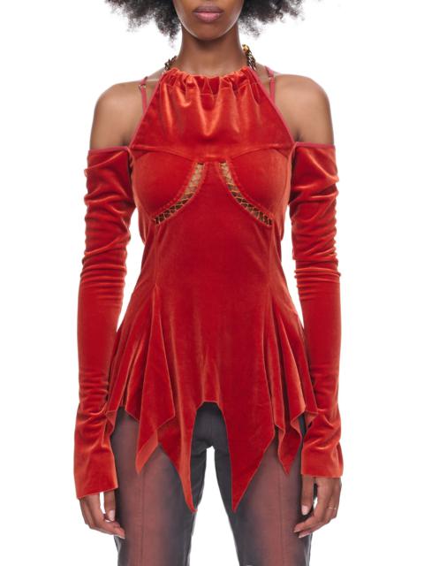 DIDU Velvet Draping Top