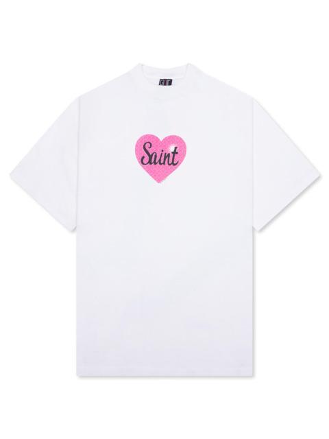 SAINT M×××××× HEART SAINT S/S TEE - WHITE