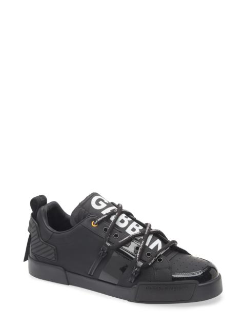 Dolce & Gabbana Dolce&Gabbana Portofino Lightweight Sneaker in 89690 Black/White at Nordstrom