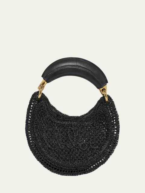 Chloé Summer Banana Mini Hobo Bag in Metallic Crochet
