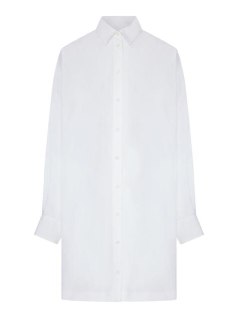 Loewe Loewe Women Lightweight Cotton Poplin Dress With Bat Sleeves