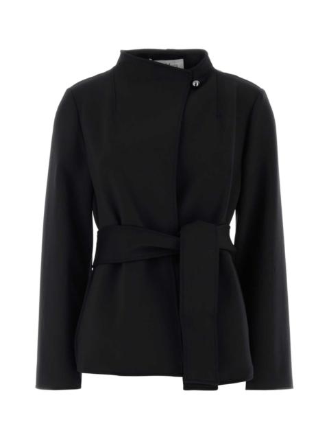 Max Mara Max Mara Women Black Stretch Nylon Talamo Blazer