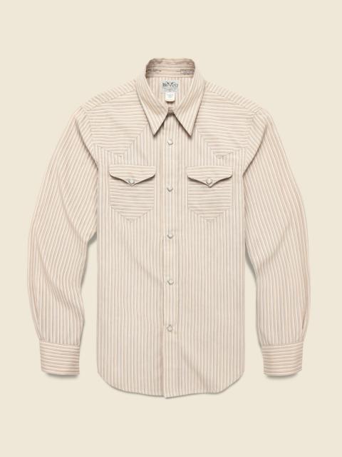 RRL by Ralph Lauren Slim Fit Phoenix Western Shirt - Brown