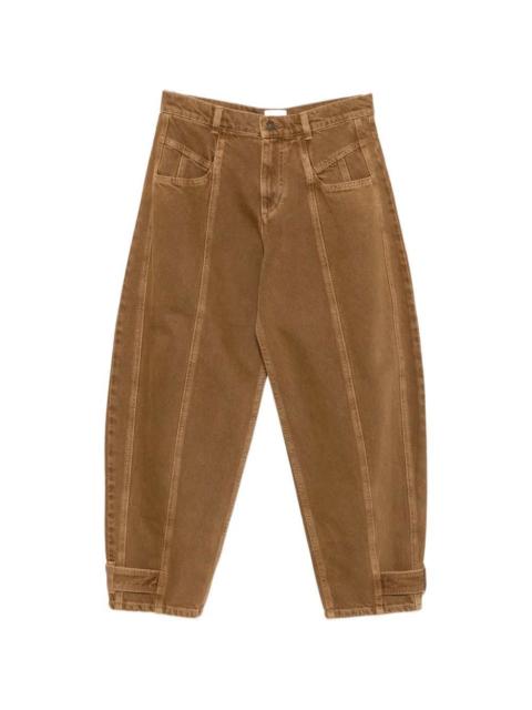 Isabel Marant Marant Women Leja Tapered Jeans With Exposed Stitching