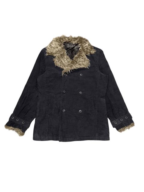 Other Designers Vintage In The Attic Corduroy Fur Coat Jacket