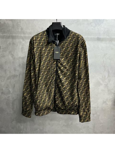 FENDI Fendi Dark Brown Vintage FF-Print Zip Jacket