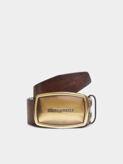 DSQUARED2 DSQUARED2 VINTAGE LOGO PLAQUE BELT