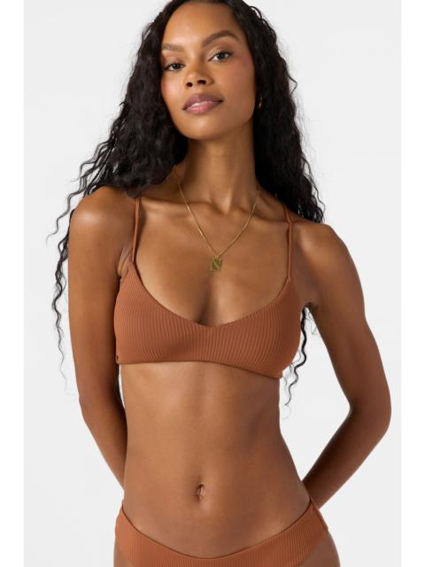 O'Neill Saltwater Solids Rib Huntington Bralette Top