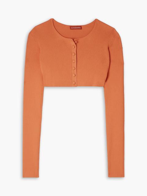Altuzarra Blazar cropped ribbed-knit cardigan