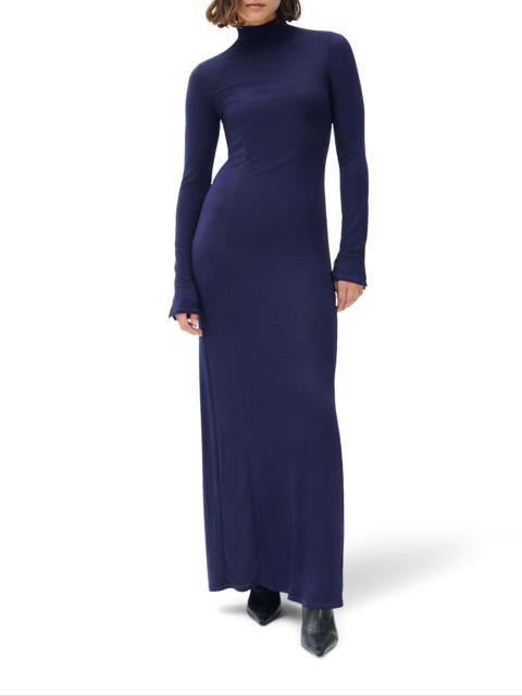 rag & bone rag & bone Elsa Metallic Long Sleeve Knit Maxi Dress in Dark Blue at Nordstrom
