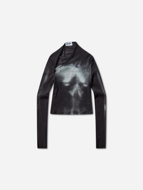 Jean Paul Gaultier Women's Body Dust Crop Top Black / Silver