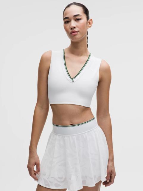 lululemon Paisley Mesh-Back V-Neck Longline Tennis Bra *Medium Support, B/C Cup