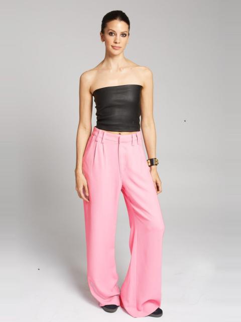 SPRWMN ROSE CREPE PLEATED TROUSERS