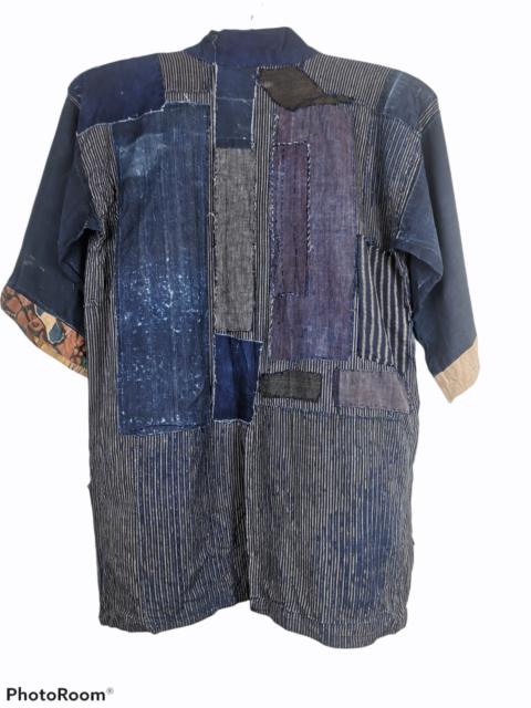 Other Designers Japanese Brand - Japanese Kimono Cardigan Indigo Patchwork Design