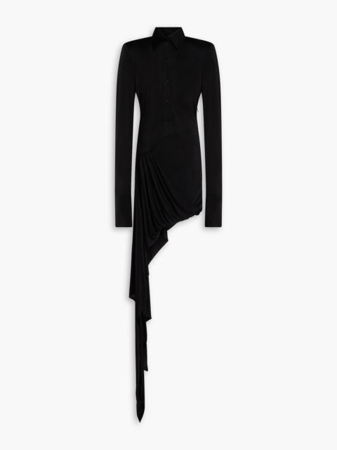David Koma Draped jersey mini shirt dress