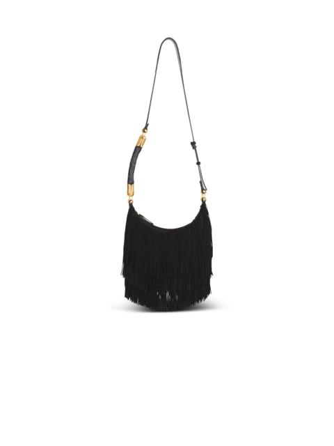 Balmain Ébène Hobo fringed suede bag